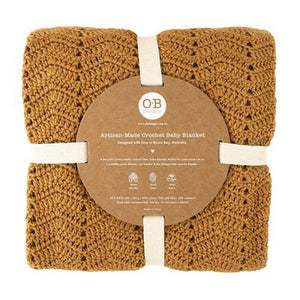 OB Designs - Cinnamon Handmade Crochet Baby Blanket