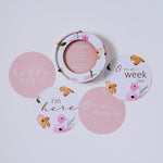 Load image into Gallery viewer, Snuggle Hunny Kids - Poppy &amp; Musk Pink Reversible Milestone Cards
