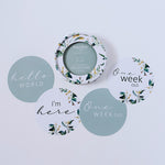 Load image into Gallery viewer, Snuggle Hunny Kids - Eucalypt &amp; Sage Reversible Milestone Cards
