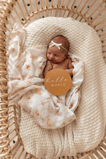 Load image into Gallery viewer, Snuggle Hunny Kids - Paradise &amp; Sunrise Gold Reversible Milestone Cards
