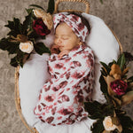 Load image into Gallery viewer, Snuggle Hunny Kids - Fleur Snuggle Swaddle &amp; Topknot Set
