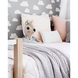 Snuggle Hunny Kids - Diamond Knit Baby Blanket (Warm Grey)