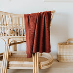 Load image into Gallery viewer, Snuggle Hunny Kids - Diamond Knit Baby Blanket (Umber Rust)
