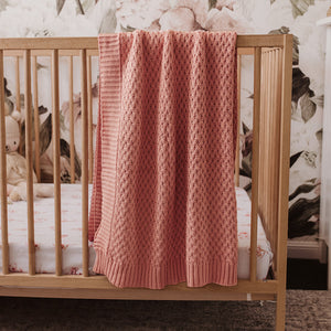Snuggle Hunny Kids - Diamond Knit Baby Blanket (Rosa)