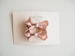 Load image into Gallery viewer, Snuggle Hunny Kids - Nude Clip Bow - Small Piggy Tail Pair
