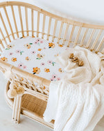 Load image into Gallery viewer, Snuggle Hunny Kids - Poppy Bassinet Sheet / Change Pad Cover
