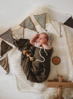 Load image into Gallery viewer, Snuggle Hunny Kids - Dusty Olive Organic Muslin Wrap
