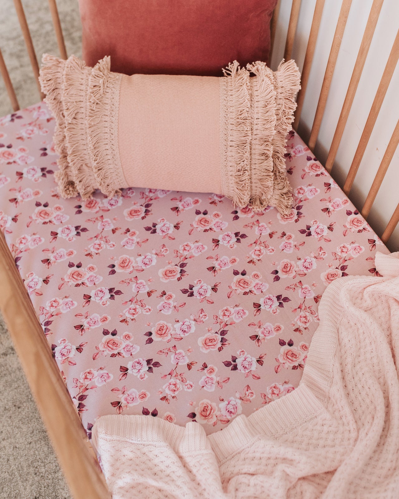 Snuggle Hunny Kids - Fitted Cot Sheet (Blossom)