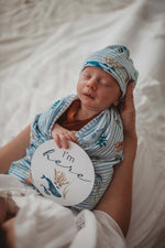 Load image into Gallery viewer, Snuggle Hunny Kids - Whale &amp; Azure Reversible Milestone Cards
