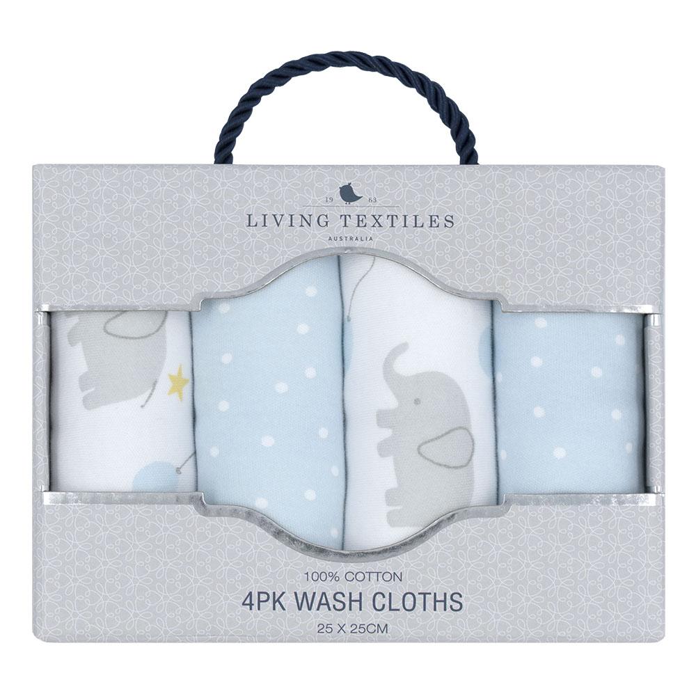Living Textiles - 4 Pack Wash Cloths (Mason)