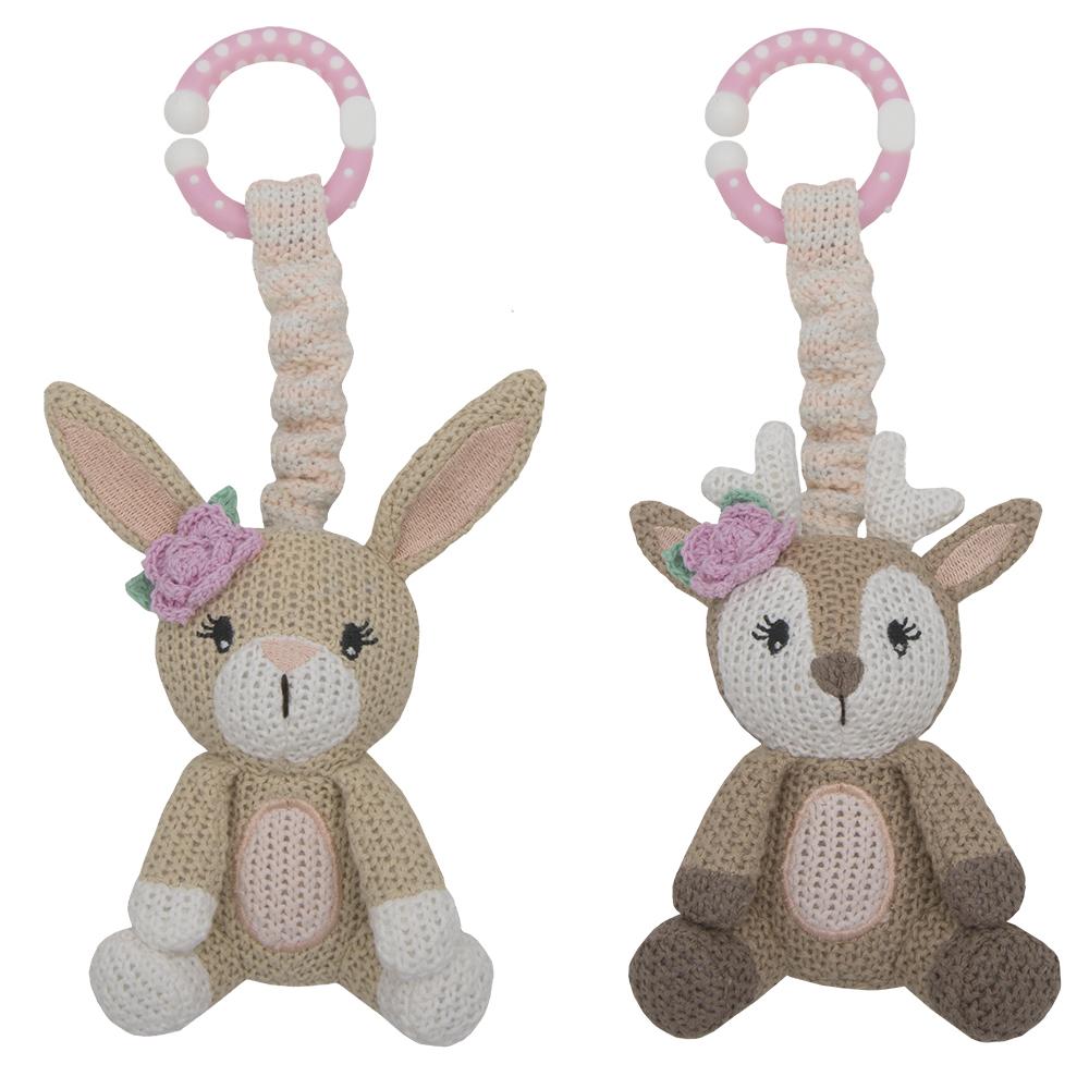 Living Textiles - 2PK Stroller Toys (Fawn & Bunny)