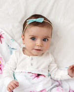 Load image into Gallery viewer, Snuggle Hunny Kids - Turquoise Velvet Bow
