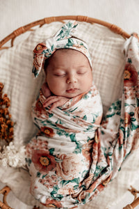 Snuggle Hunny Kids - Florence Baby Jersey Wrap & Topknot Set