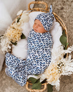 Load image into Gallery viewer, Snuggle Hunny Kids - Nightshade Baby Jersey Wrap &amp; Beanie Set
