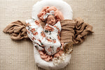 Load image into Gallery viewer, Snuggle Hunny Kids - Baby Jersey Wrap &amp; Topknot Set (Rosebud)
