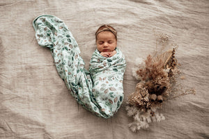 Snuggle Hunny Kids - Baby Jersey Wrap & Beanie Set (Daintree)