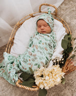 Load image into Gallery viewer, Snuggle Hunny Kids - Baby Jersey Wrap &amp; Beanie Set (Daintree)
