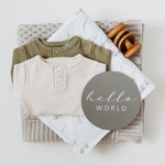 Load image into Gallery viewer, Snuggle Hunny Kids - Baby Jersey Wrap &amp; Beanie Set (Silver Gum)

