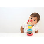 Load image into Gallery viewer, Petit Collage - Modern Bunny Wooden Stacking Toy
