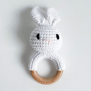 Calf & Crew - Crochet Bunny Rattle Toy