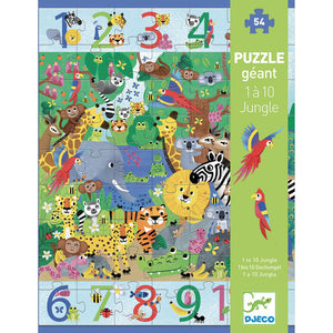 Djeco - 1 to 10 Jungle 54pcs Giant Puzzle