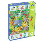 Load image into Gallery viewer, Djeco - 1 to 10 Jungle 54pcs Giant Puzzle
