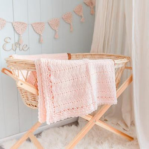OB Designs - Peach Handmade Crochet Baby Blanket