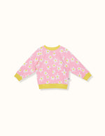 Load image into Gallery viewer, Goldie + Ace - Dahlia Daisy Terry Relaxed Sweater (Pink)
