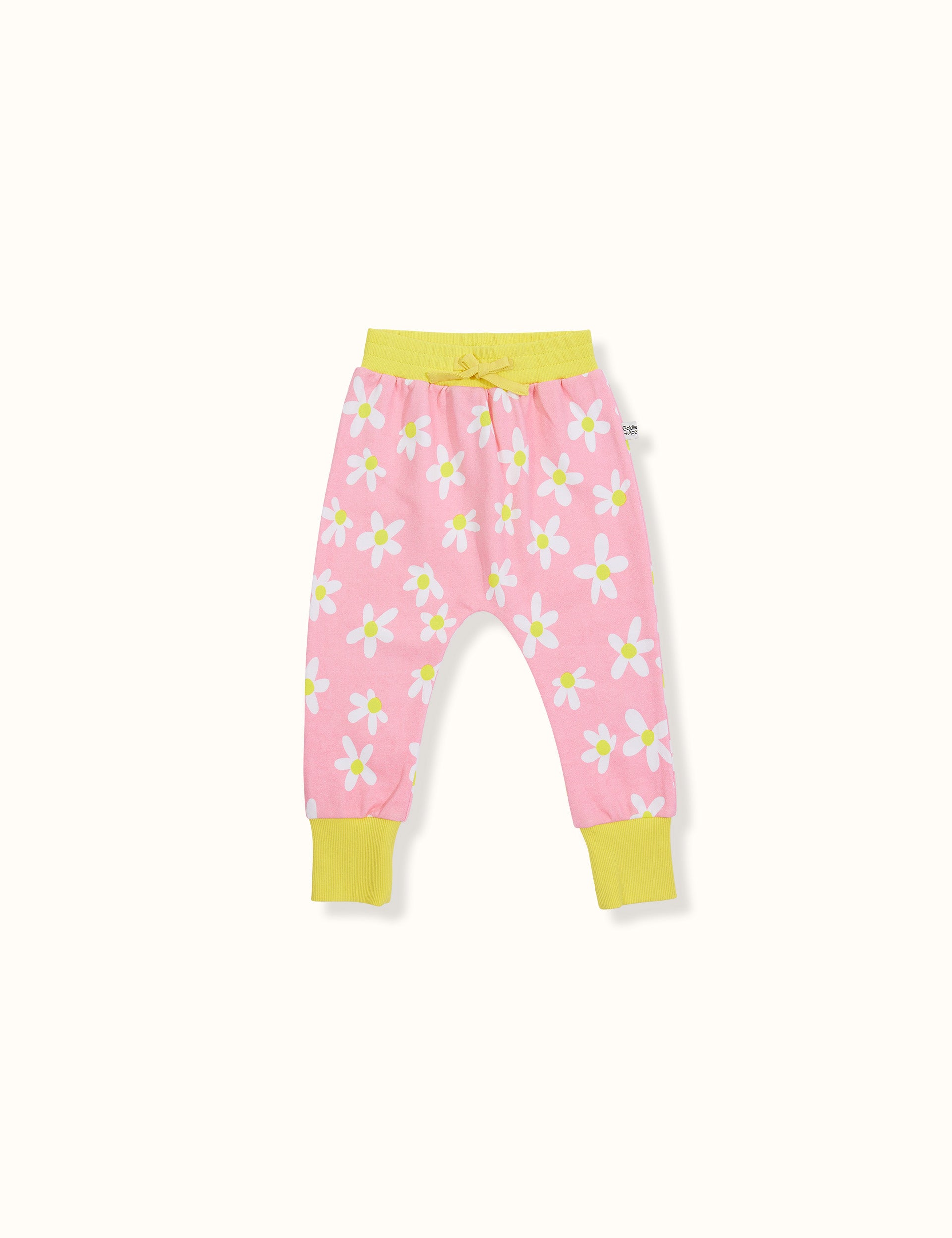 Goldie + Ace - Dahlia Daisy Terry Sweatpants (Pink)