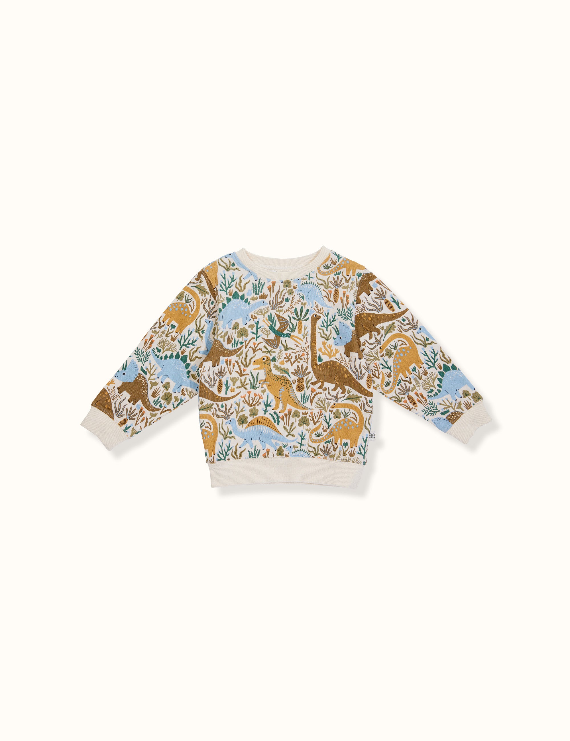 Goldie + Ace - Dino Roar Terry Relaxed Sweater