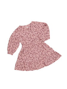Huxbaby - Flower Bear Drop Shoulder Tuck Dress
