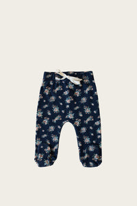 Jamie Kay - Organic Cotton Footed Pant - Sapphire Floral