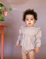 Load image into Gallery viewer, Bella + Lace - Jessy Romper (Suateed Mushroom)
