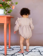 Load image into Gallery viewer, Bella + Lace - Jessy Romper (Suateed Mushroom)
