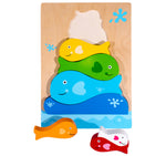 Load image into Gallery viewer, Kiddie Connect - Fish Stacker Puzzle
