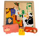 Load image into Gallery viewer, Kiddie Connect - Farm Animal Chunky Puzzle
