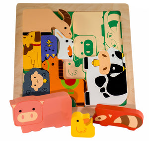 Kiddie Connect - Farm Animal Chunky Puzzle