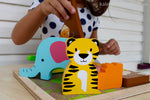 Load image into Gallery viewer, Kiddie Connect - Wild Animal Chunky Puzzle
