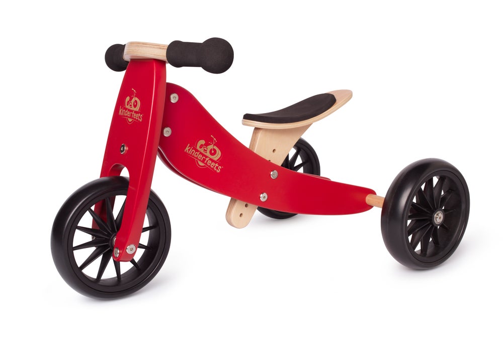 Kinderfeets - 2-in-1 Tiny Tot Tricycle & Balance Bike (Cherry Red)