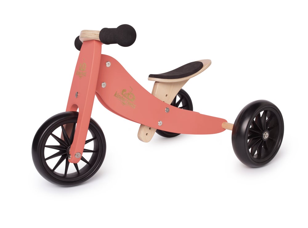 Kinderfeets - 2-in-1 Tiny Tot Tricycle & Balance Bike (Coral)