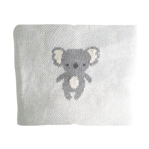 Alimrose - Organic Cotton Koala Baby Blanket - Ivory