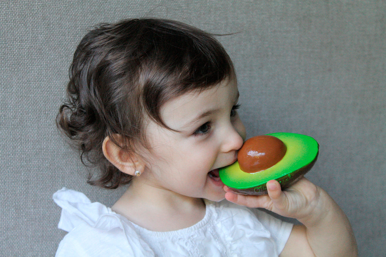 Oli & Carol - Arnold The Avocado Natural Rubber Teether Toy