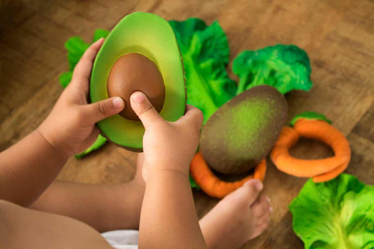 Oli & Carol - Arnold The Avocado Natural Rubber Teether Toy