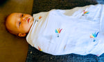 Load image into Gallery viewer, Proud Baby - Love is Love Rainbow Cockatoo Muslin Swaddle
