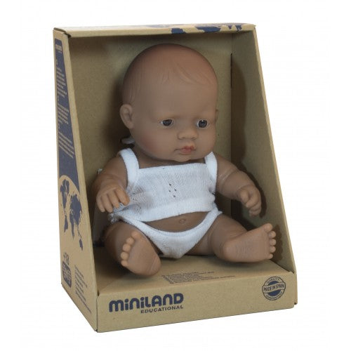 Miniland - Baby Boy Doll Hispanic 21cm