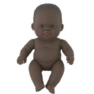 Miniland - Baby Girl Doll African 21cm (Undressed)