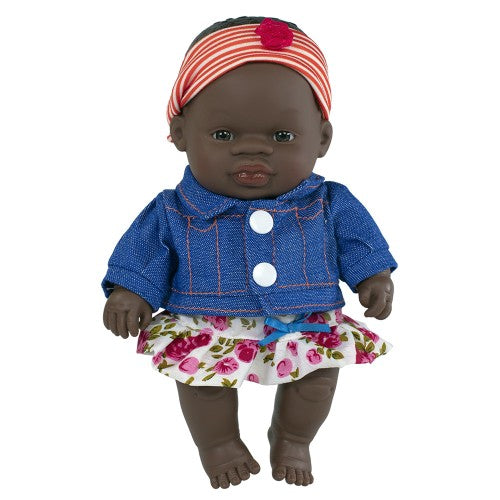 Miniland - Baby Doll African Girl & Outfit Boxed 21cm