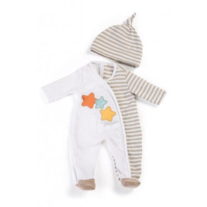 Miniland - Doll Clothing Baby Biege Onesie (38-42cm)