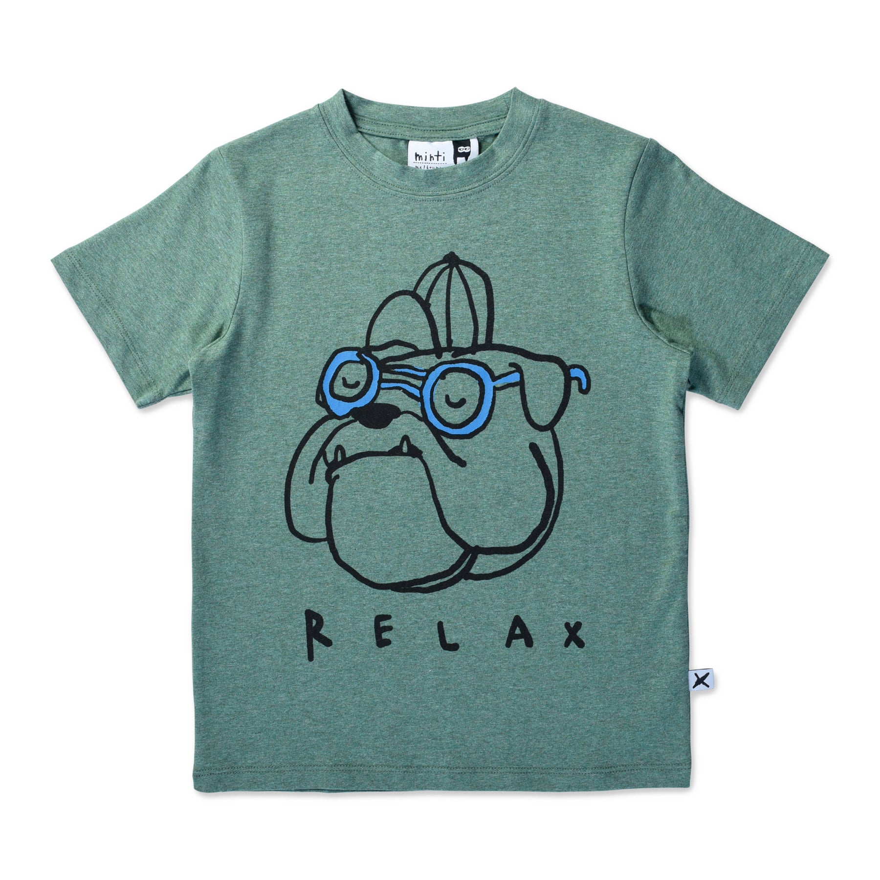 Minti - Chilled Bulldog Tee - Forest Marle