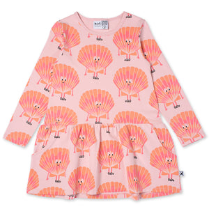 Minti - Shell Skater Dress - Muted Pink